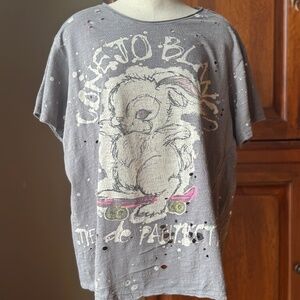 Magnolia Pearl Conejo Blanco Cotton Jersey Boyfriend Tee in Ozzy